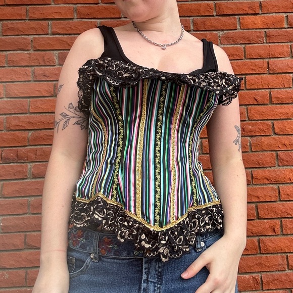 Vintage fantasy clowncore regency corset - Picture 11 of 13